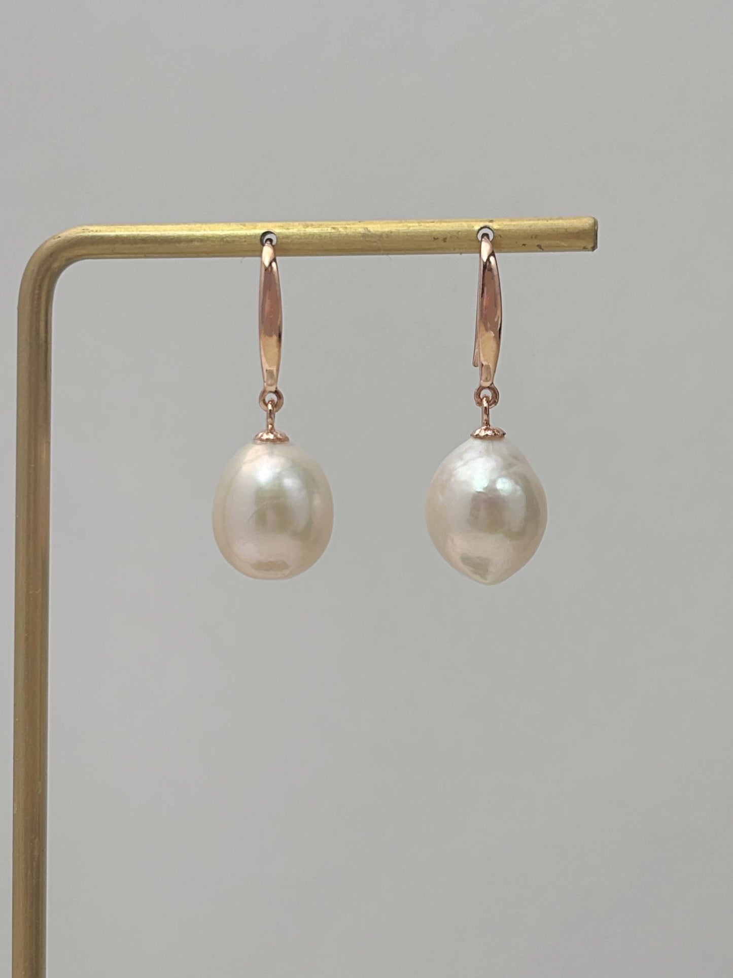 Natural Baroque Pearl earrings with 925silver accessories