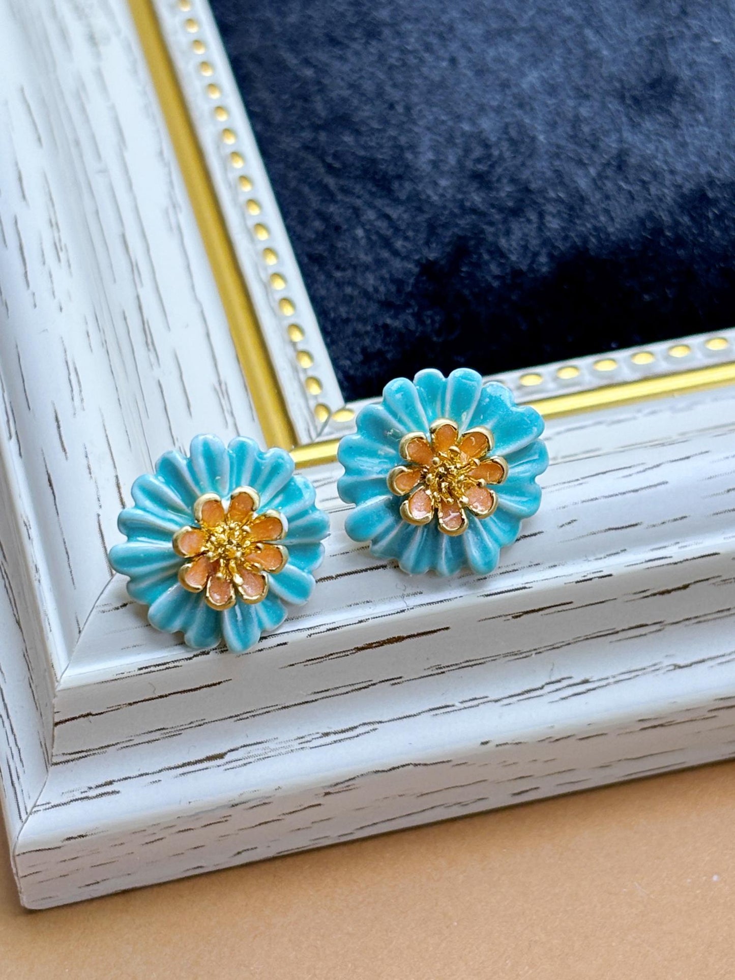 Vintage enamel earrings