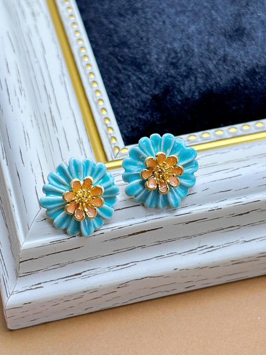 Vintage enamel earrings