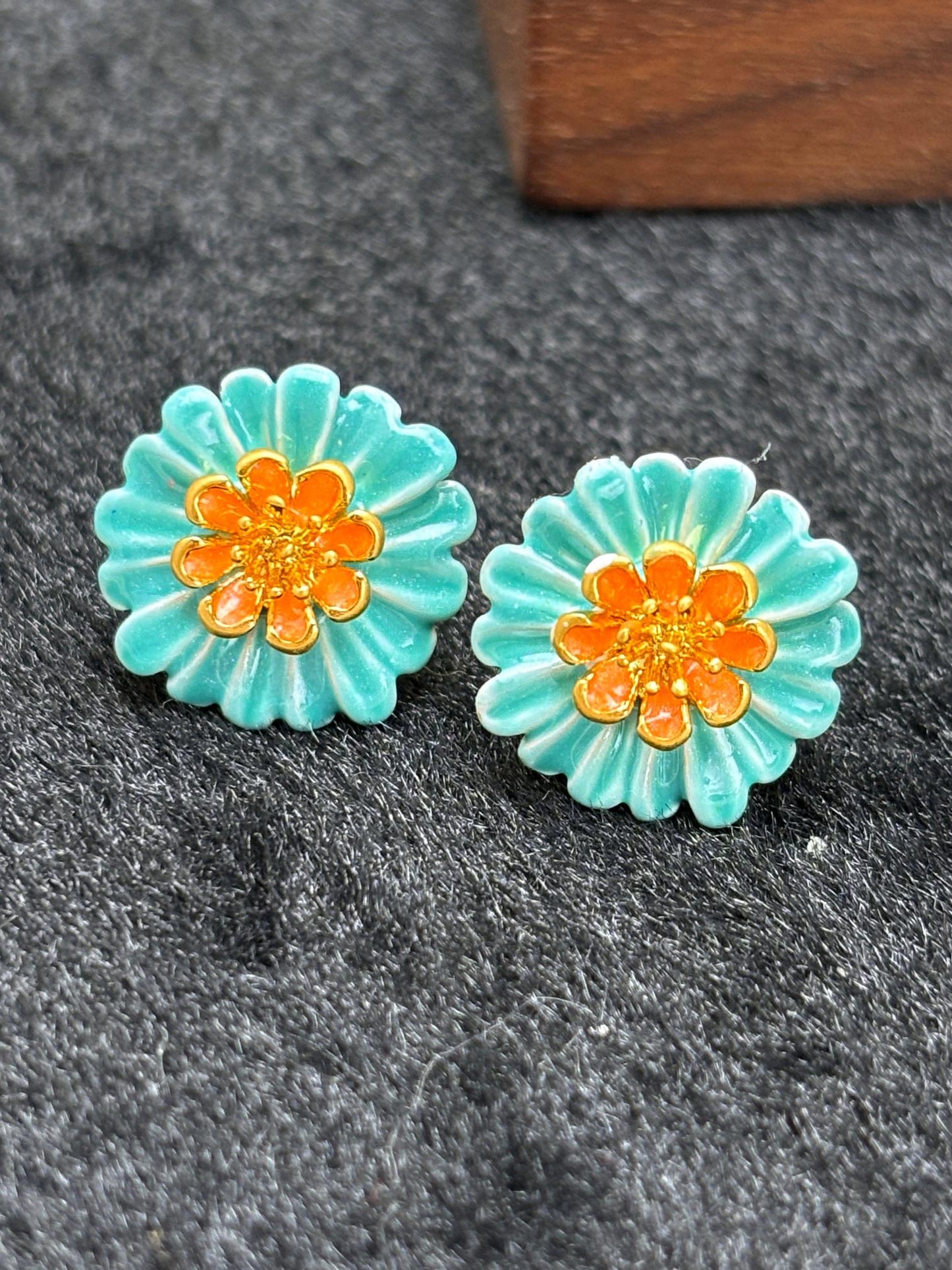 Vintage enamel earrings