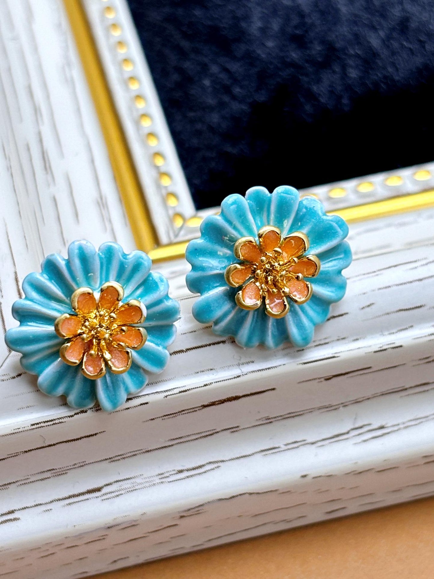 Vintage enamel earrings
