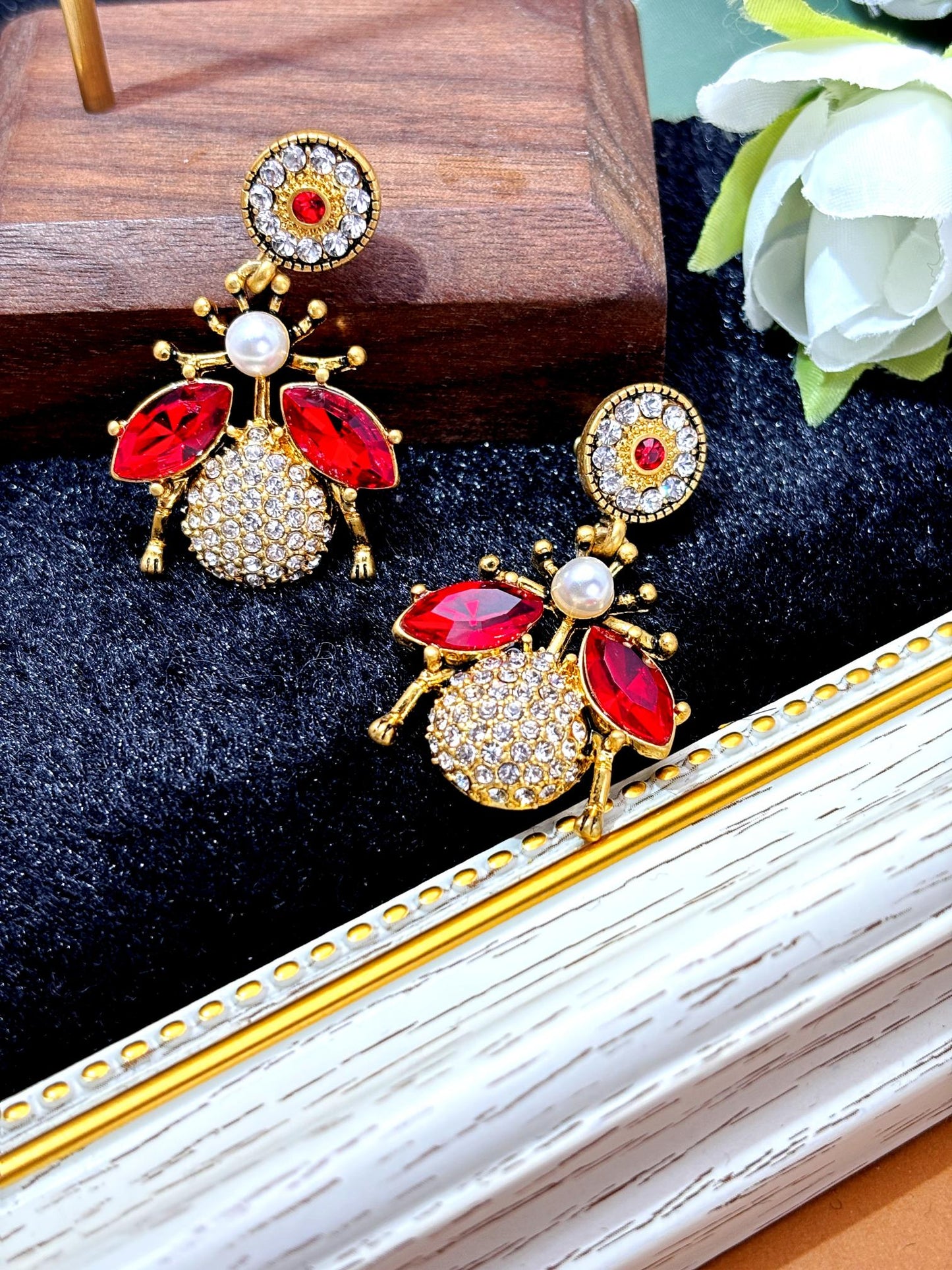 Vintage Ladybug Earrings