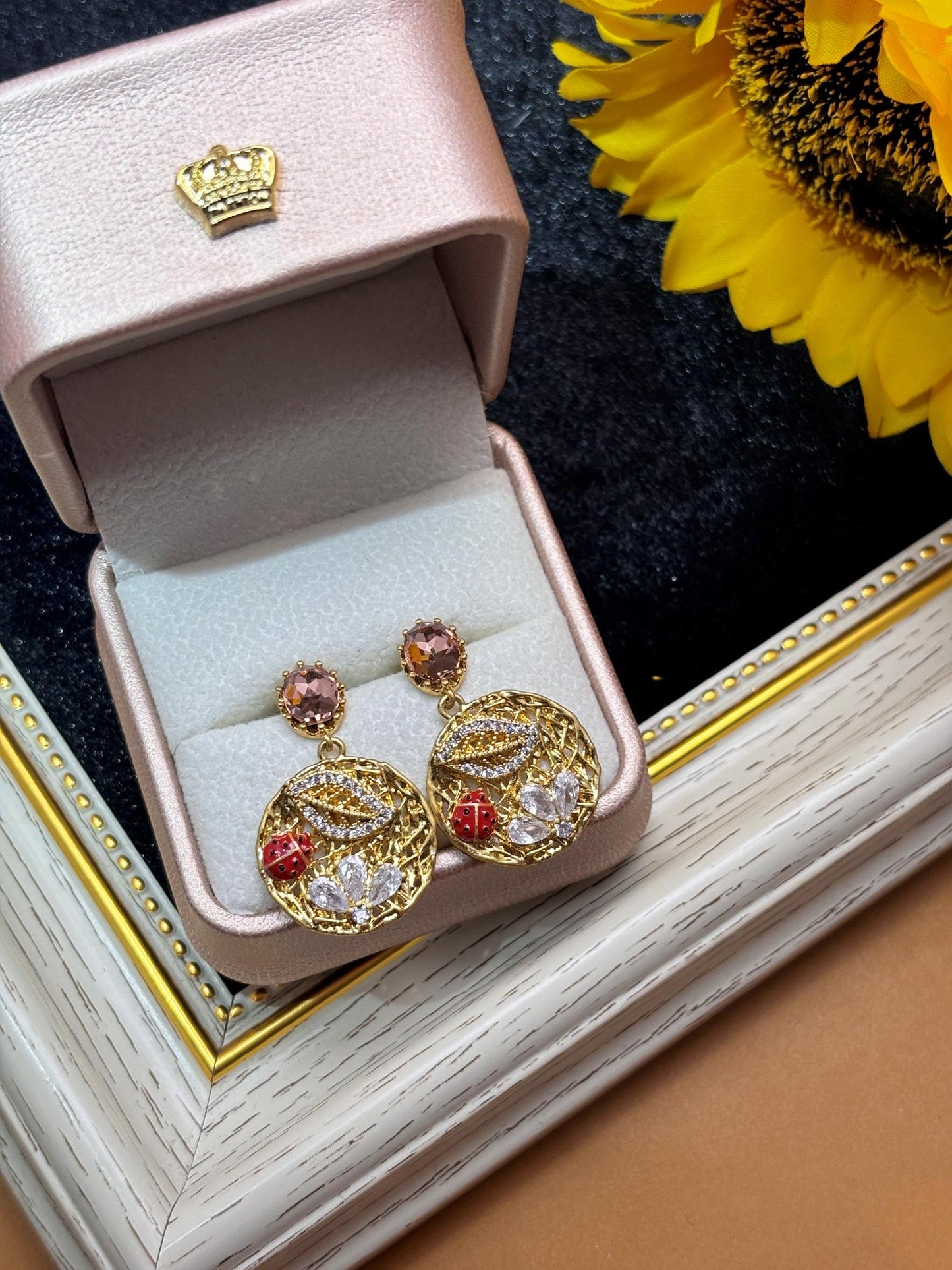Vintage mini garden earrings