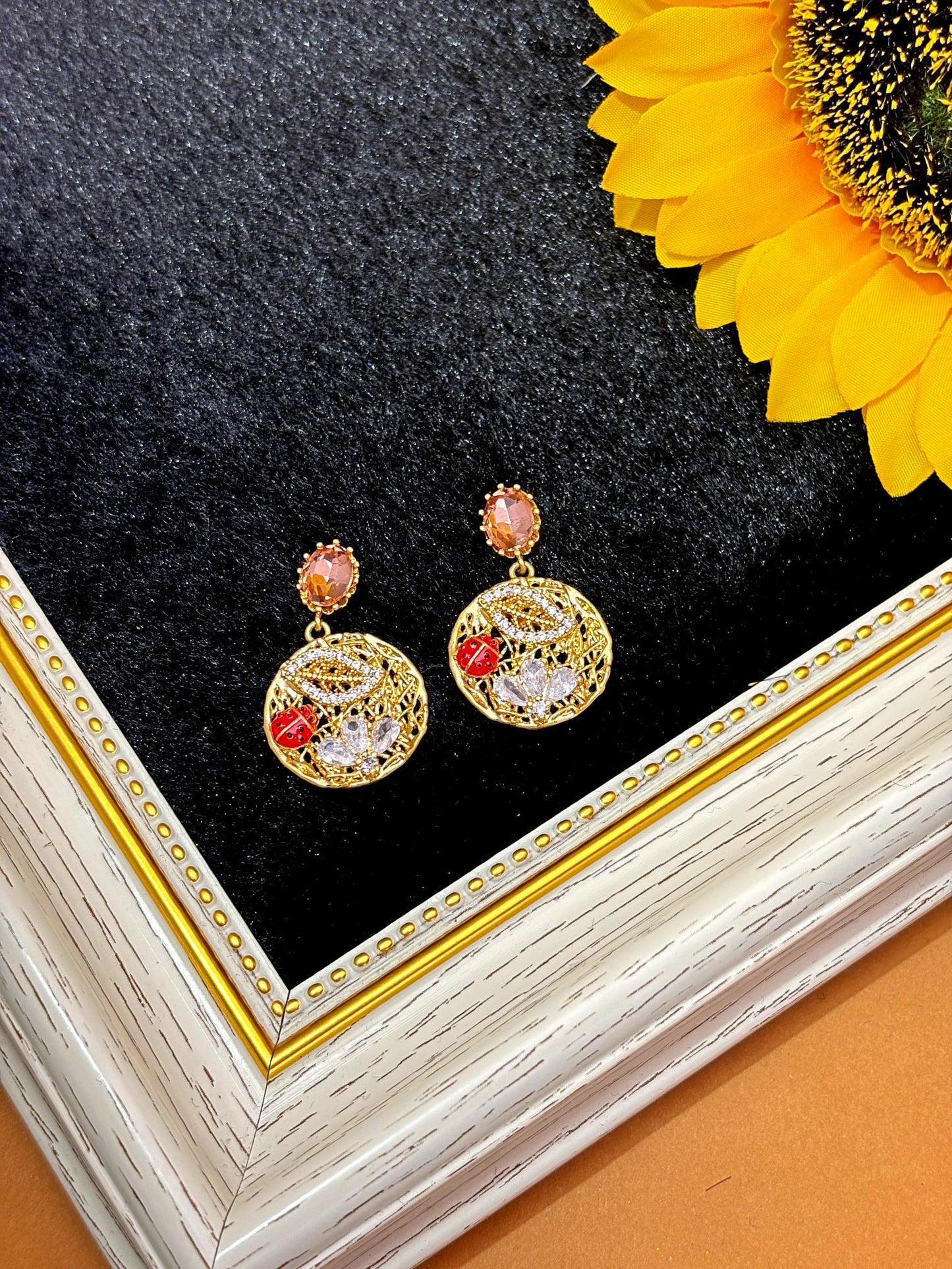 Vintage mini garden earrings