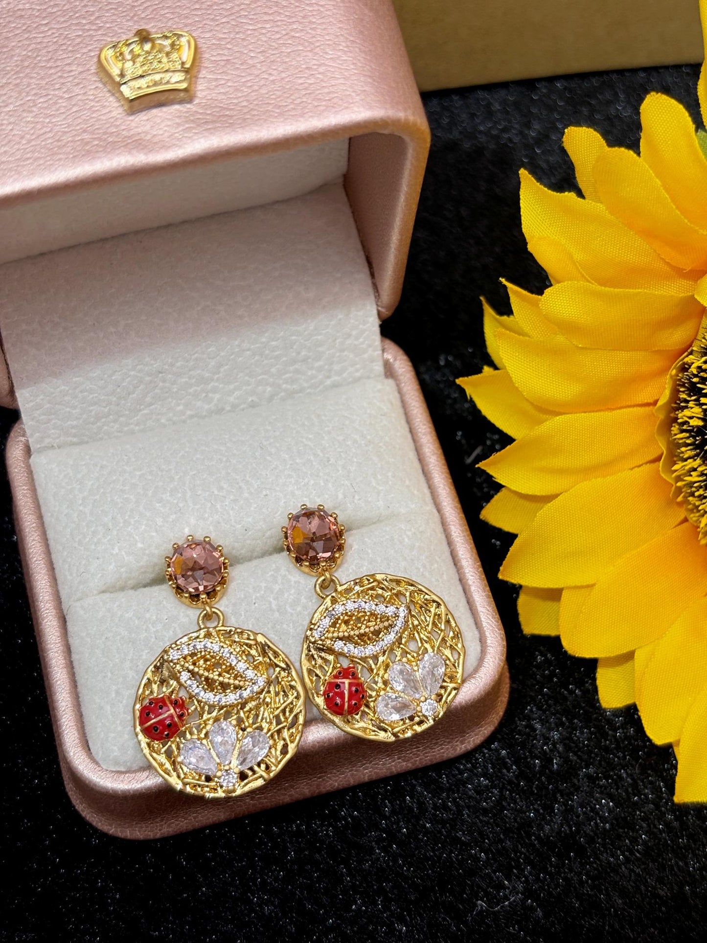 Vintage mini garden earrings