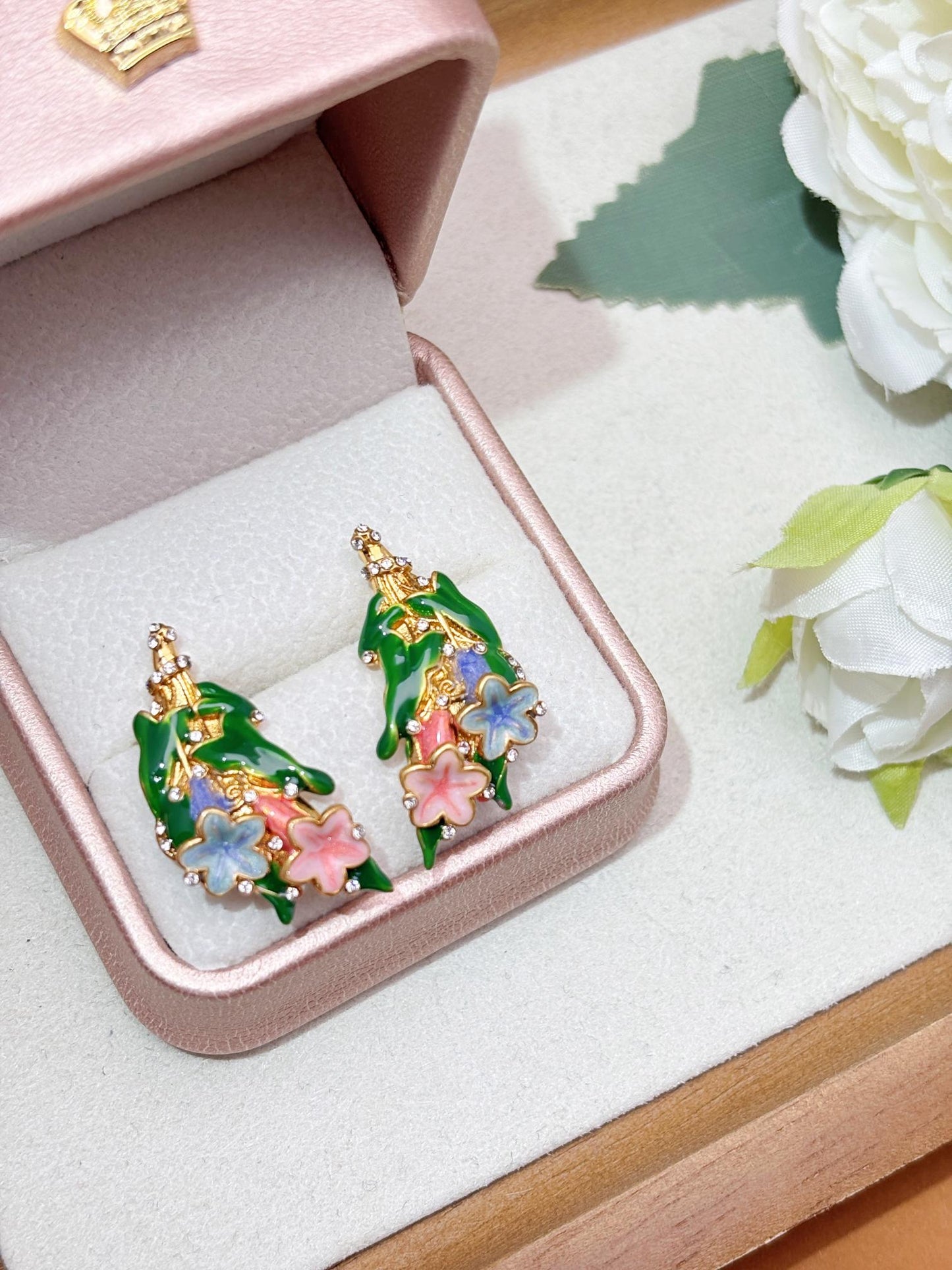 Vintage Enamel Earrings