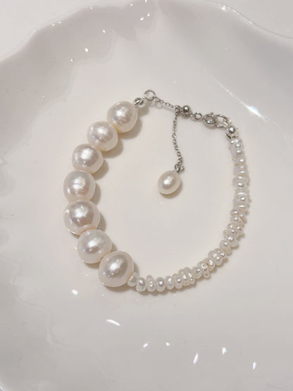 Natural Freshwater Pearl with 925silver bracelets