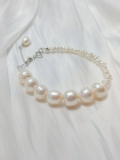 Natural Freshwater Pearl with 925silver bracelets