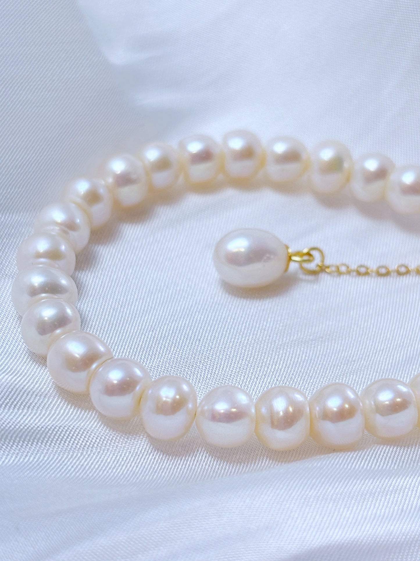 Natural pearls bracelets with 925silver accessories