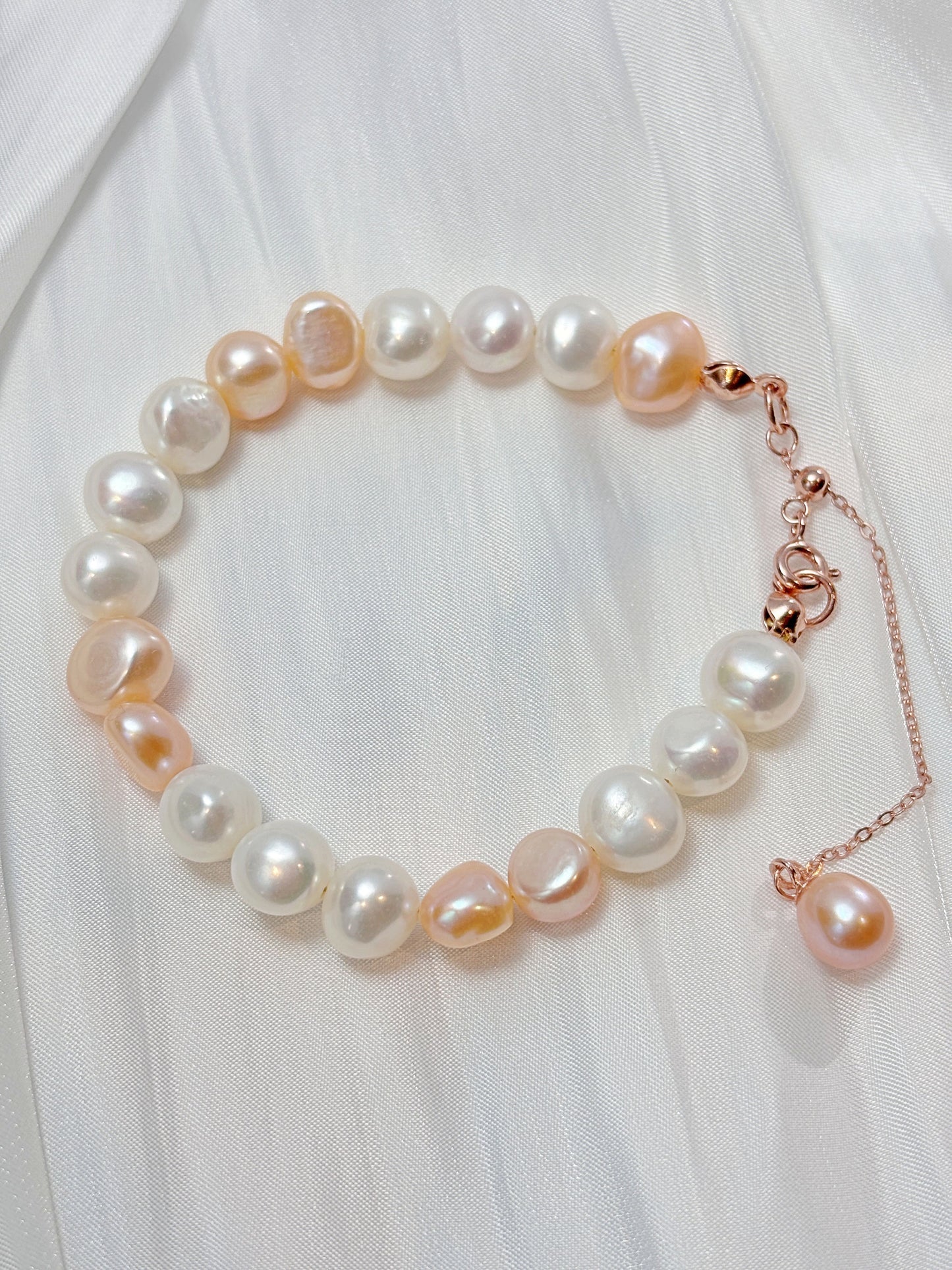 Natural pearls bracelets with 925silver accessories