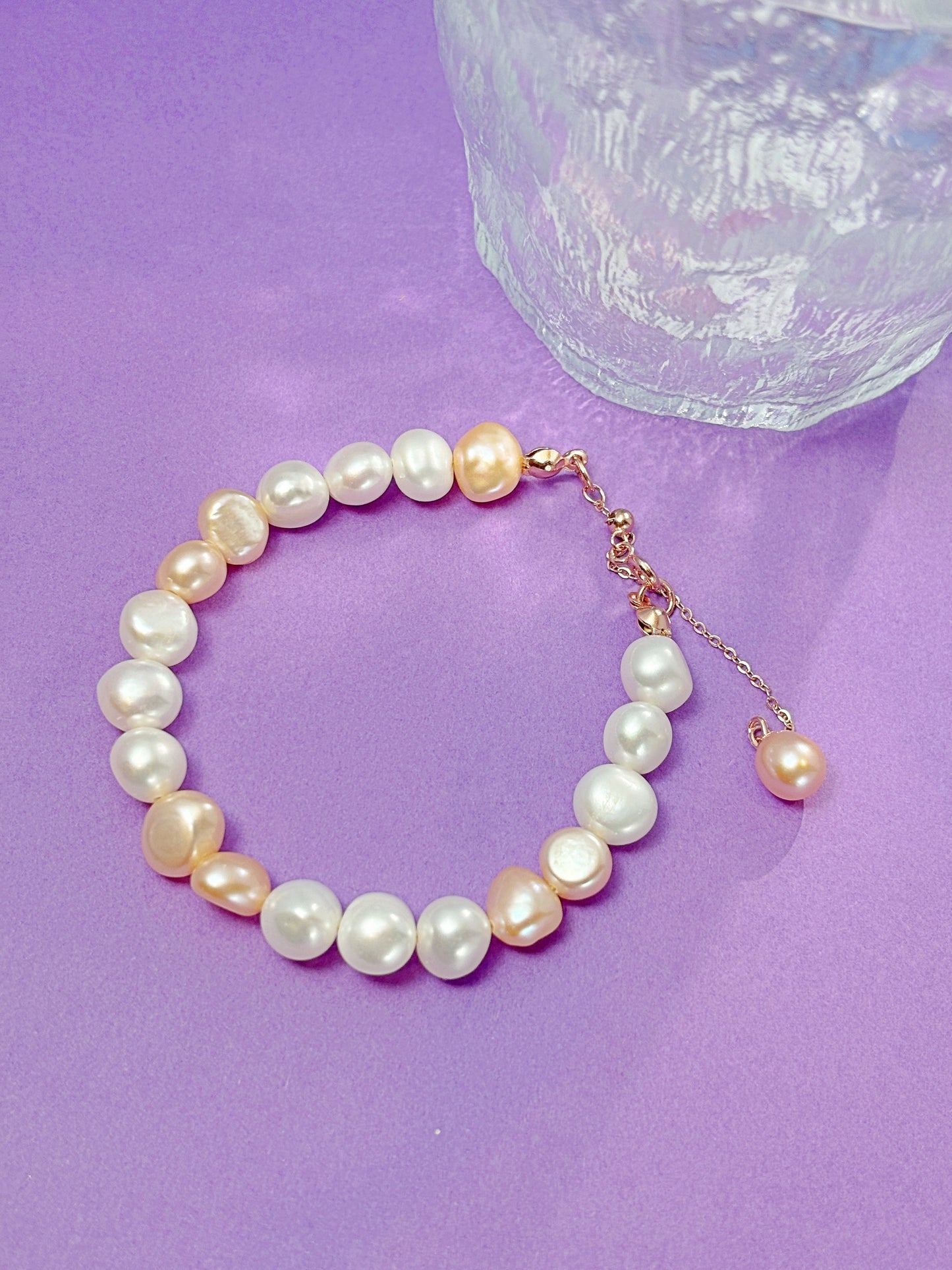 Natural pearls bracelets with 925silver accessories