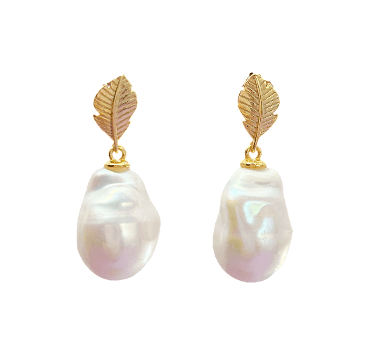 Natural Baroque Pearl earrings with 925silver accessories