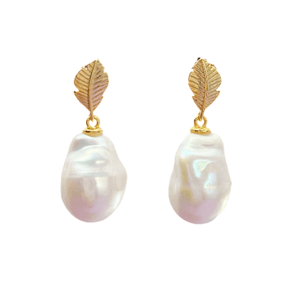 Natural Baroque Pearl earrings with 925silver accessories