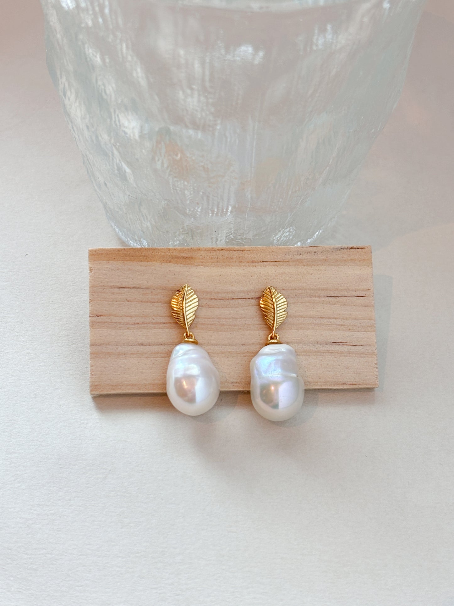 Natural Baroque Pearl earrings with 925silver accessories