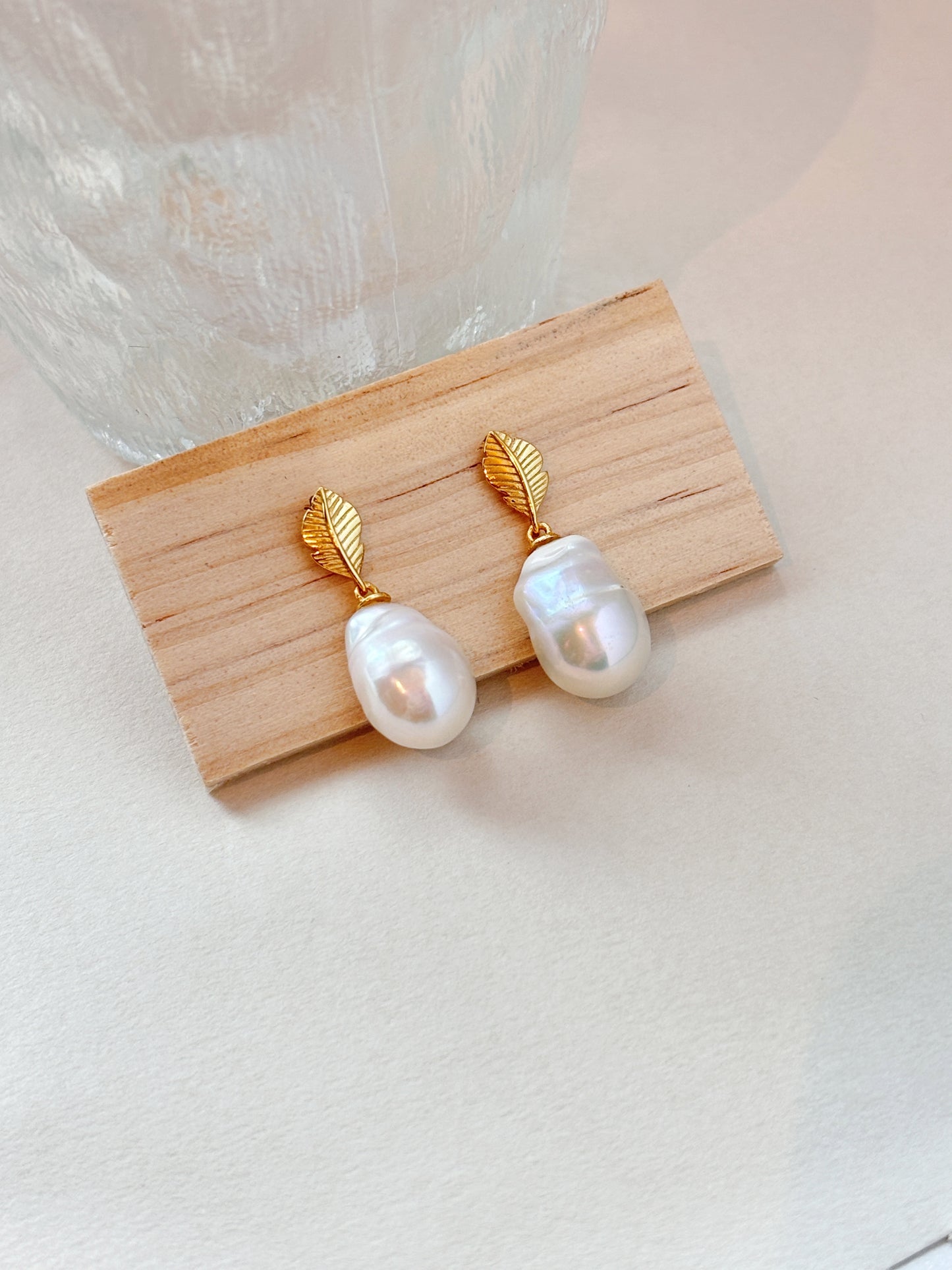 Natural Baroque Pearl earrings with 925silver accessories