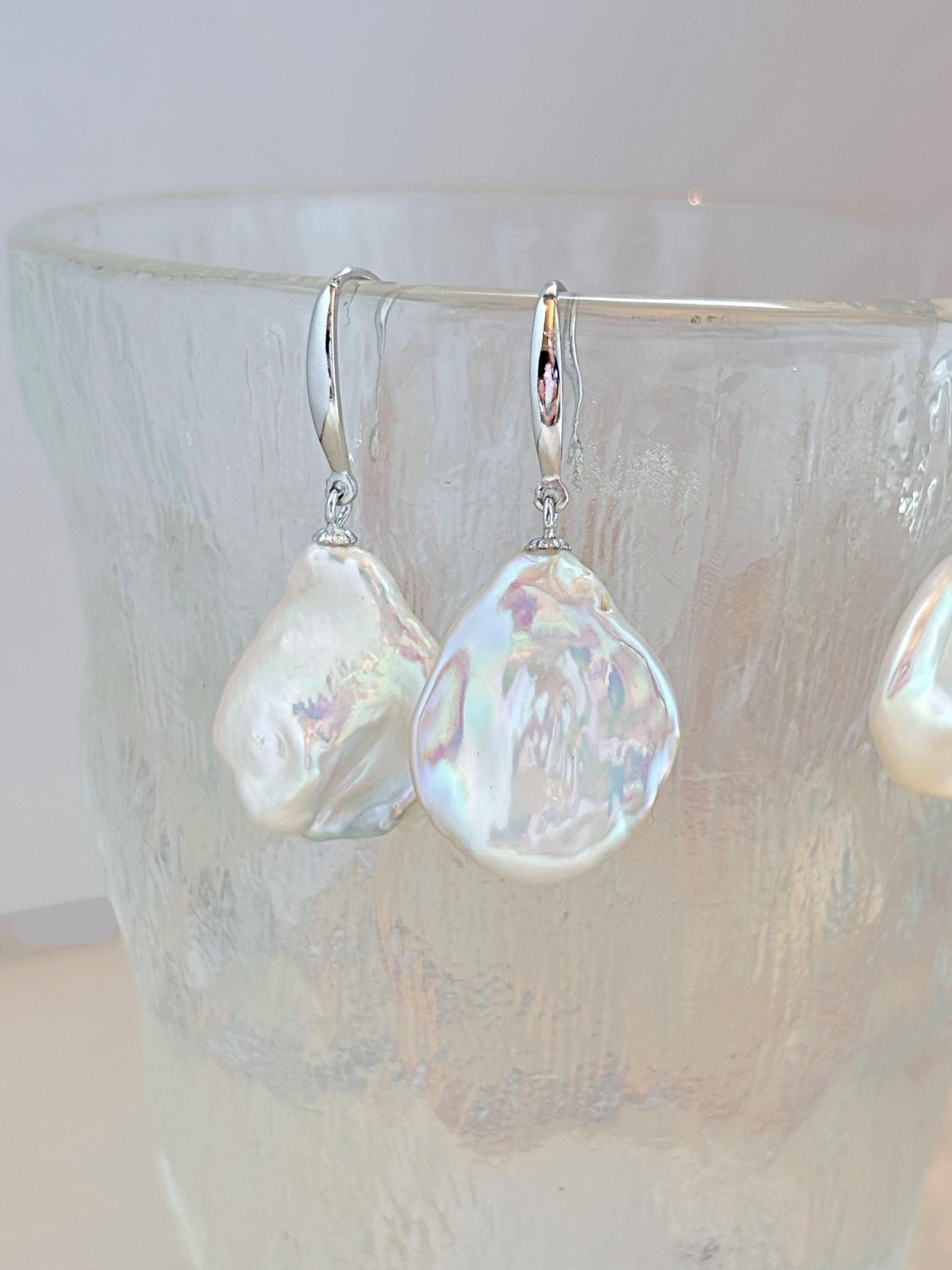 Natural Freshwater Baroque Pearl Earrings