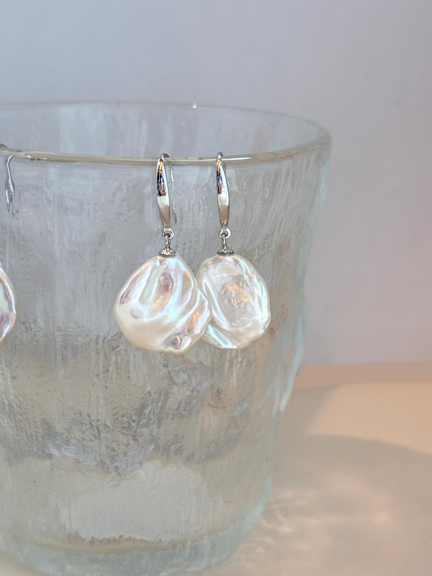 Natural Freshwater Baroque Pearl Earrings