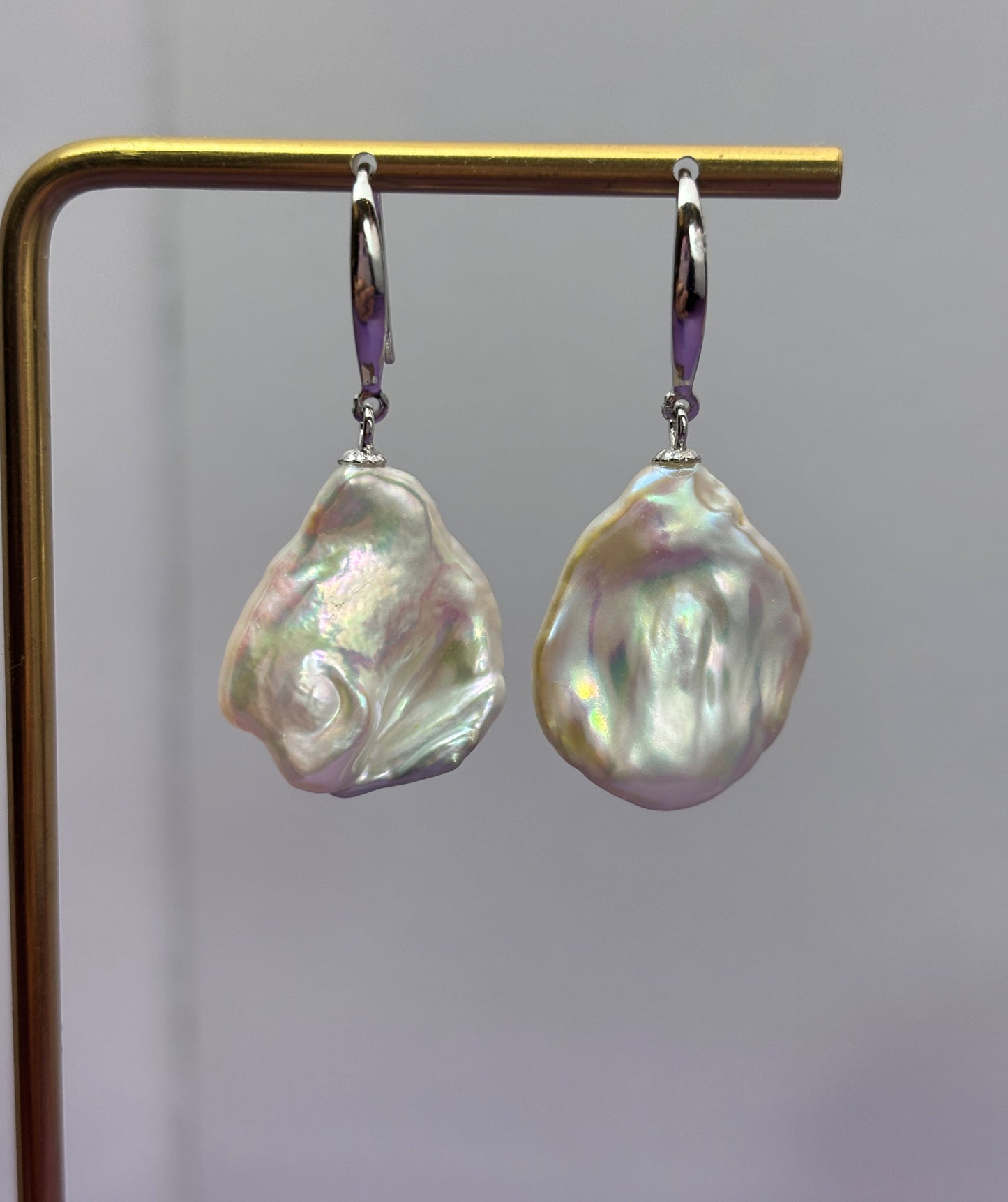 Natural Freshwater Baroque Pearl Earrings