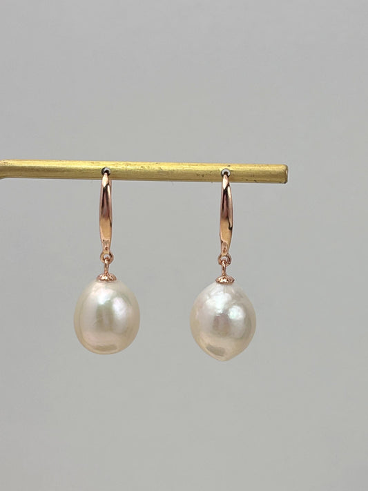 Natural Baroque Pearl earrings with 925silver accessories