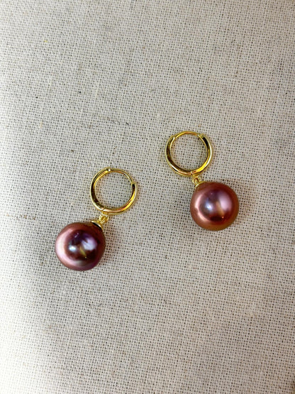 Natural Baroque Pearl earrings with 925silver accessories