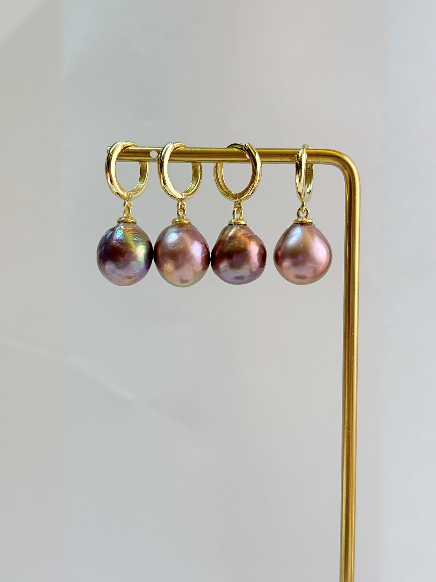 Natural Baroque Pearl earrings with 925silver accessories