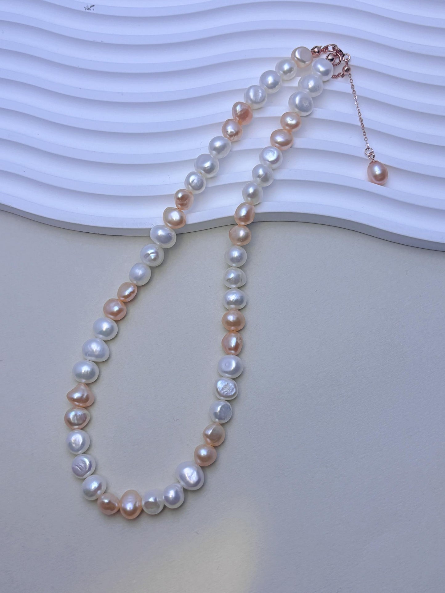 Natural Fresh water Pearl necklaces with 925silver accessories