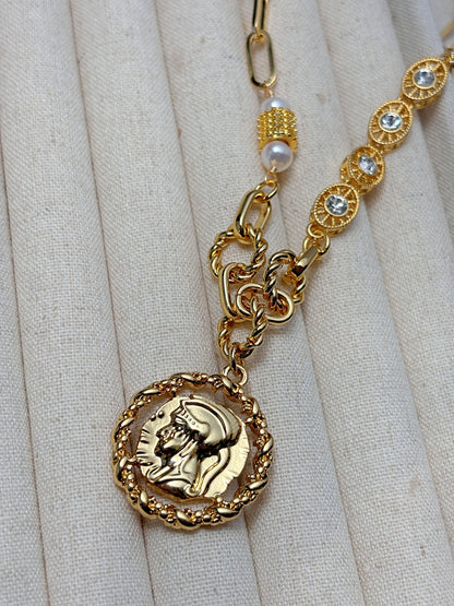 Natural Freshwater Pearls with 18k gold plated necklaces
