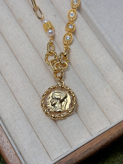 Natural Freshwater Pearls with 18k gold plated necklaces