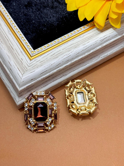 Vintage glass elegant earrings