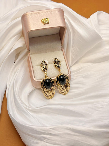 Vintage Black Eyes Earrings